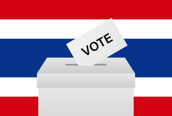 Election in the Thailand. Election Concept. Vector Illustration.