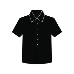 Shirt silhouette vector illustration, casual t-shirt, clean and minimal fashion symbol