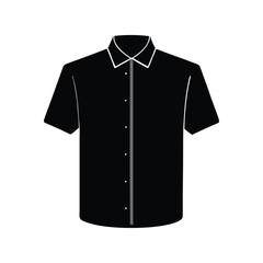 Naklejka premium Shirt silhouette vector illustration, casual t-shirt, clean and minimal fashion symbol