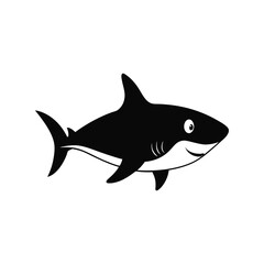 Silhouette of a shark vector illustration