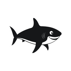 Fototapeta premium Silhouette of a shark vector illustration