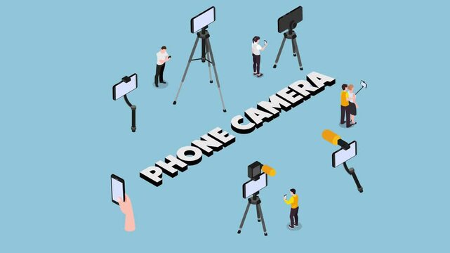 Smartphone Photography and Video Equipment 3d animation cartoon