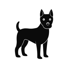 Dog silhouette vector illustration. loyal pet symbol, canine design, domestic animal icon, playful dog figure