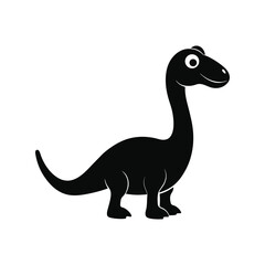 Dino silhouette vector illustration. prehistoric creature design, dinosaur icon, ancient animal figure, extinct species
