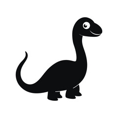 Dino silhouette vector illustration. prehistoric creature design, dinosaur icon, ancient animal figure, extinct species