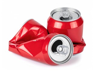 Crushed Red Aluminum Cans: A Study in Textured Metal