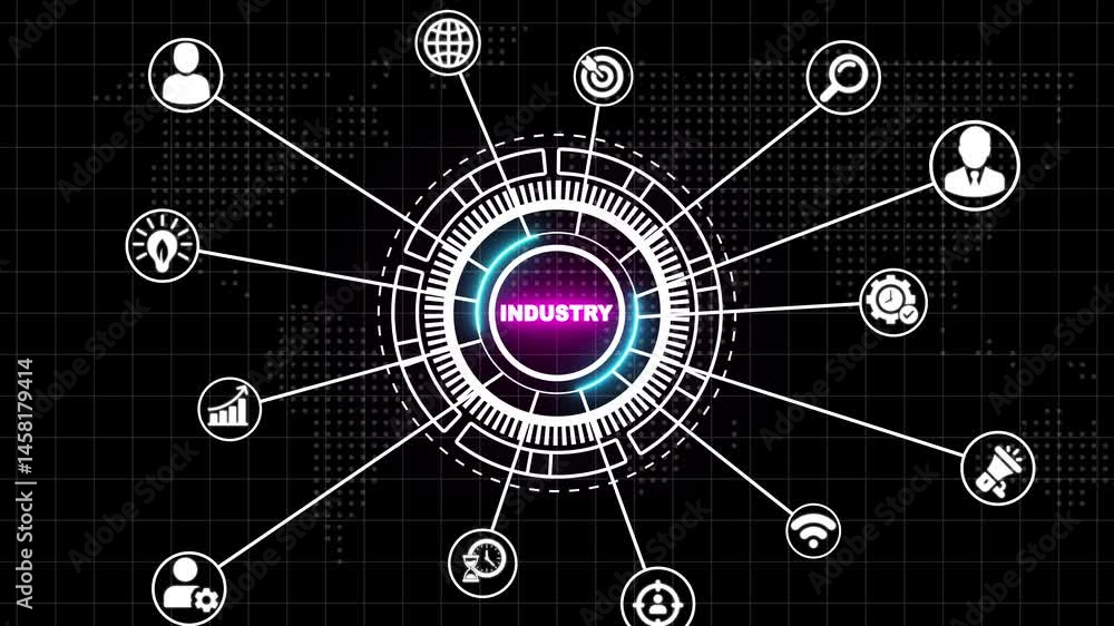Poster industry 4.0 cloud computing, physical systems, iot, cognitive computing industry important informat
