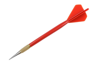 Red dart isolated on white background