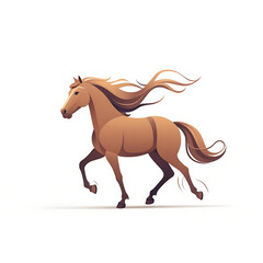 Minimalist animated icon of a horse