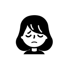 Minimalist Depressed and Exhausted  Tired Person Icon