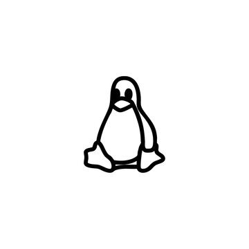 Linux icon logo flat vector design