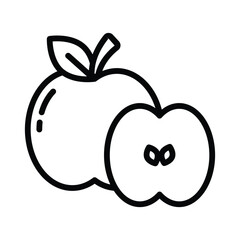 Apple Vector outline icon. Eps10 file 