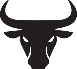  Bull head and Cow head logo icon vector, Bull and cow icon