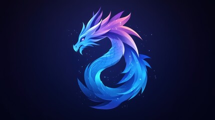 Mystic Blue Dragon: A Digital Masterpiece
