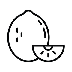 Kiwi Vector outline icon. Eps10 file 