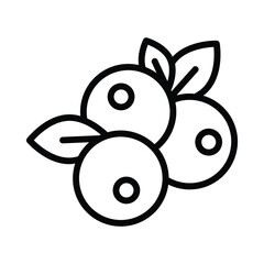Blueberry Vector outline icon. Eps10 file 