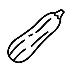 Zucchini Vector outline icon. Eps10 file 