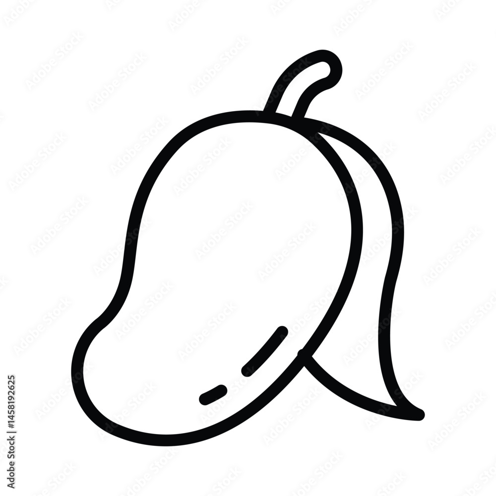 Poster mango vector outline icon. eps10 file
