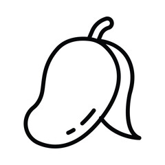 Mango Vector outline icon. Eps10 file 