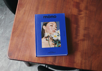 Mockup Of Closed Customized Magazine On Table