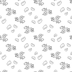 food pattern. fast food seamless pattern. doodle food and beverage seamless pattern. food background