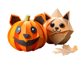 Adorable Halloween Origami Pumpkin and Fox: Cute DIY Craft Ideas