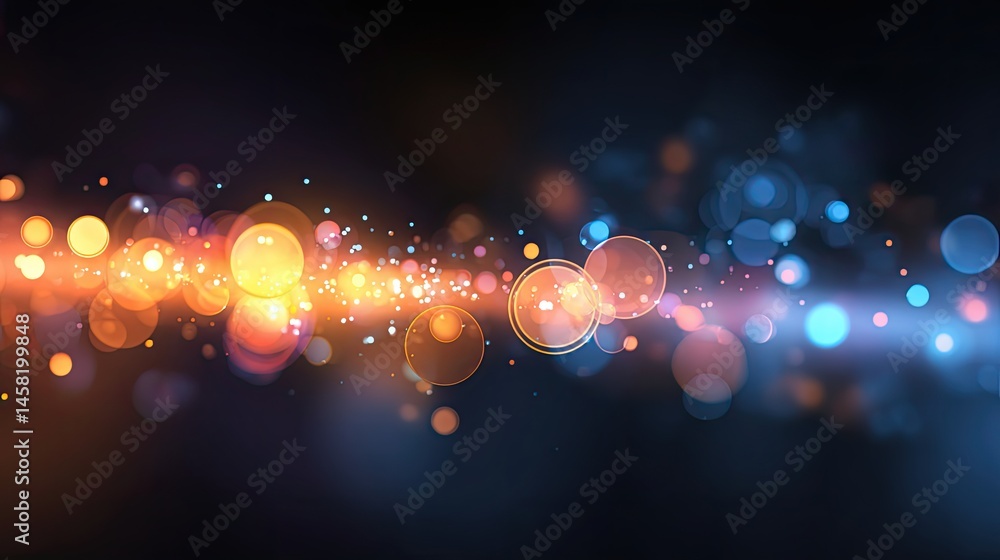 Aufkleber bokeh light effect design showcase for business concepts digital art studio environment bright view
