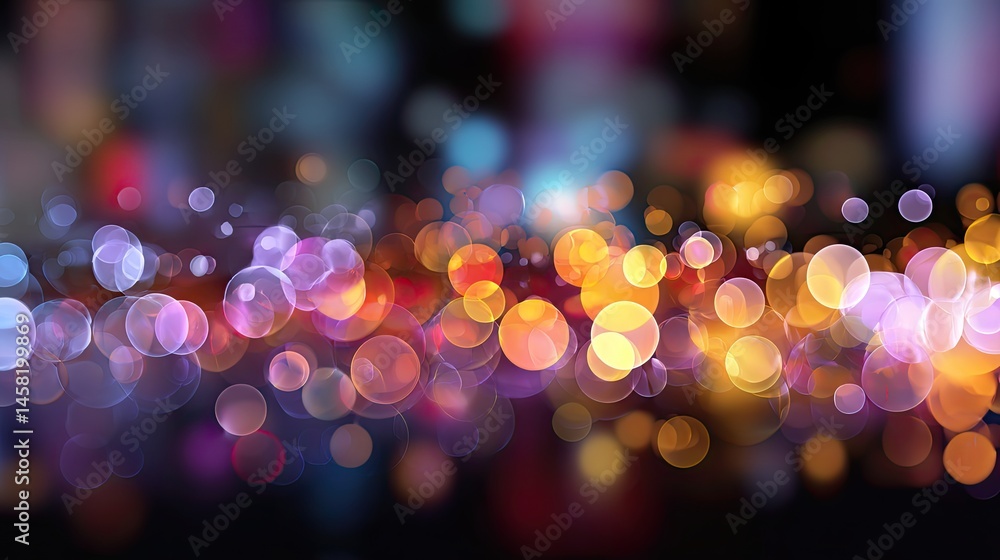 Aufkleber dynamic bokeh light effects for business concepts urban setting digital art modern design
