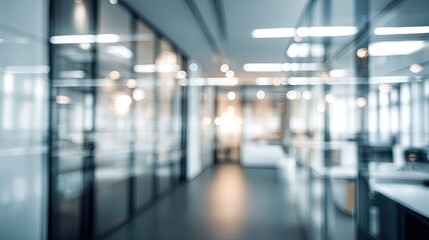 Dynamic office space modern business environment blurred interior view professional atmosphere