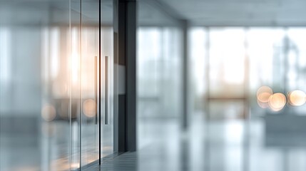 Dynamic business environment modern office space blurred interior serene atmosphere contemporary design