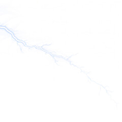thunderstorm thunder lightning isolated on transparent background