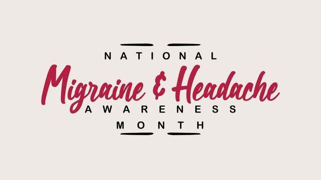 National Migraine Headache Awareness Month creative concept depicting a person clutching their head in pain. Suitable for health campaigns.