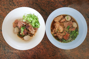 noodles, Chinese noodles or beef noodles or beef soup