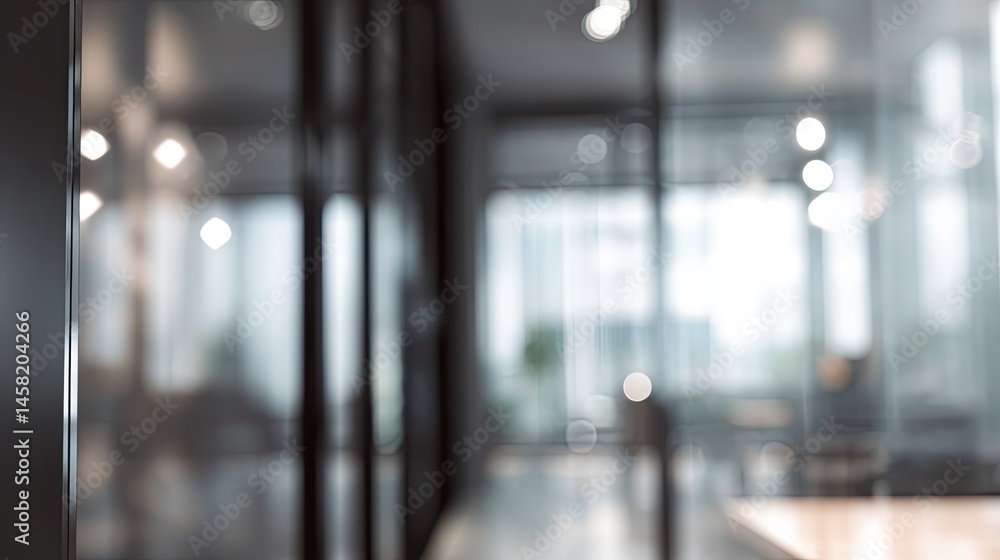 Poster dynamic office environment modern workplace blurred background business setting professional atmosph