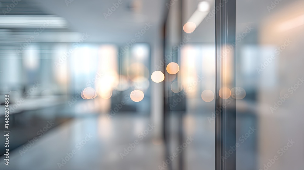 Aufkleber dynamic office setting with blurred background modern workspace professional environment perspective