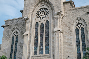 Obraz premium Nha Trang Cathedral or the Christ the King Cathedral is the mother church of the Catholic Diocese of Nha Trang in Vietnam.