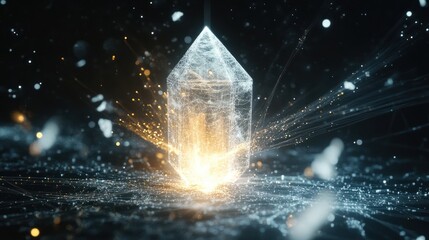 Luminous Crystal: A Glimmering Digital Gem
