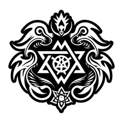 Solid icon showing living creatures in glyph style