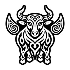 A filled style icon showing golden calf