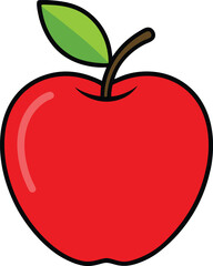 red apple vector illustration