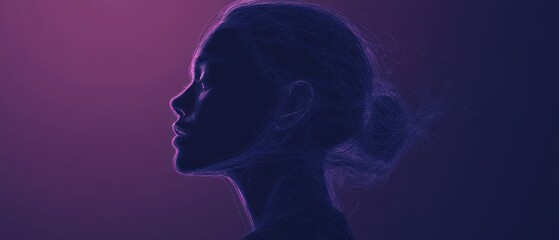 Fototapeta premium Abstract woman profile silhouette