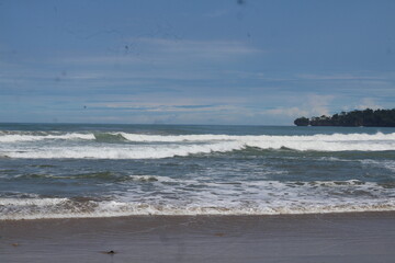 Serene Beach Scene with Gentle Waves