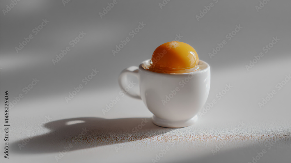 Poster ballock with a cup isolated on a transparent background for a clean minimalist look.