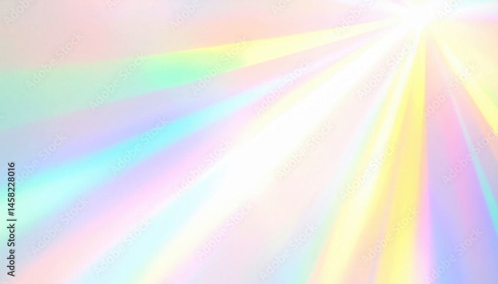 Poster radiant light beams emitting from a colorful spectrum abstract artistic representation digital envir