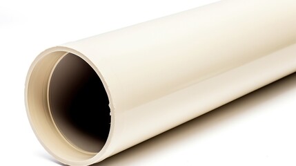 Cream-colored plastic pipe