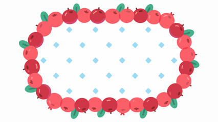 Fruit pattern, fruit vector pattern surrounds the boundary.
