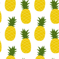 Bright and cheerful pineapple pattern perfect for summer decor or tropical themed events