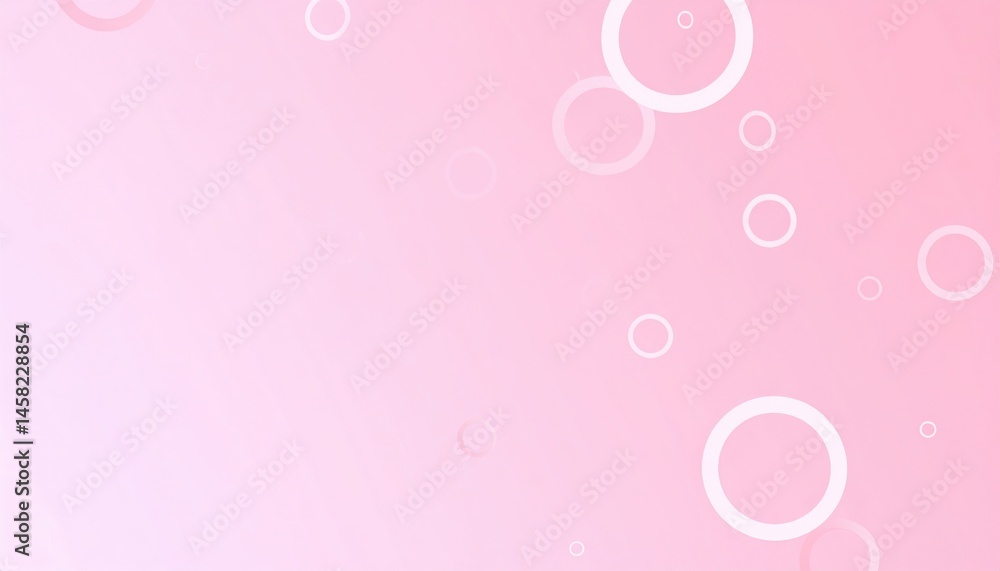 Aufkleber bubbles floating in a soft pink background abstract art digital composition tranquil setting aerial 
