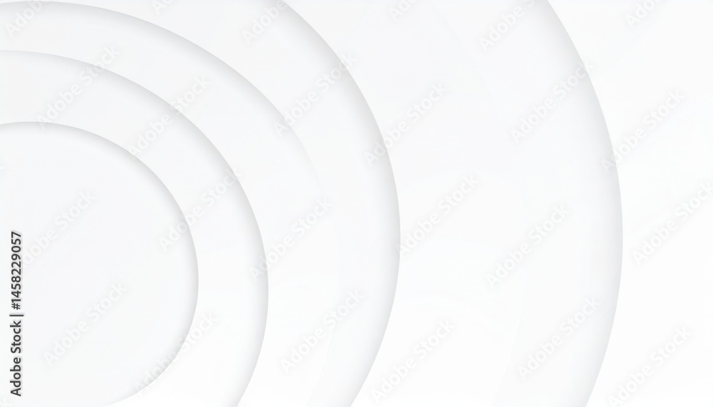 Aufkleber dynamic circular patterns in white abstract design minimalist environment close-up view modern art c