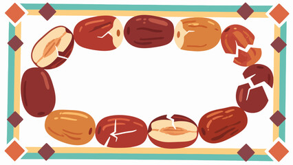 Fruit pattern, fruit vector pattern surrounds the boundary.